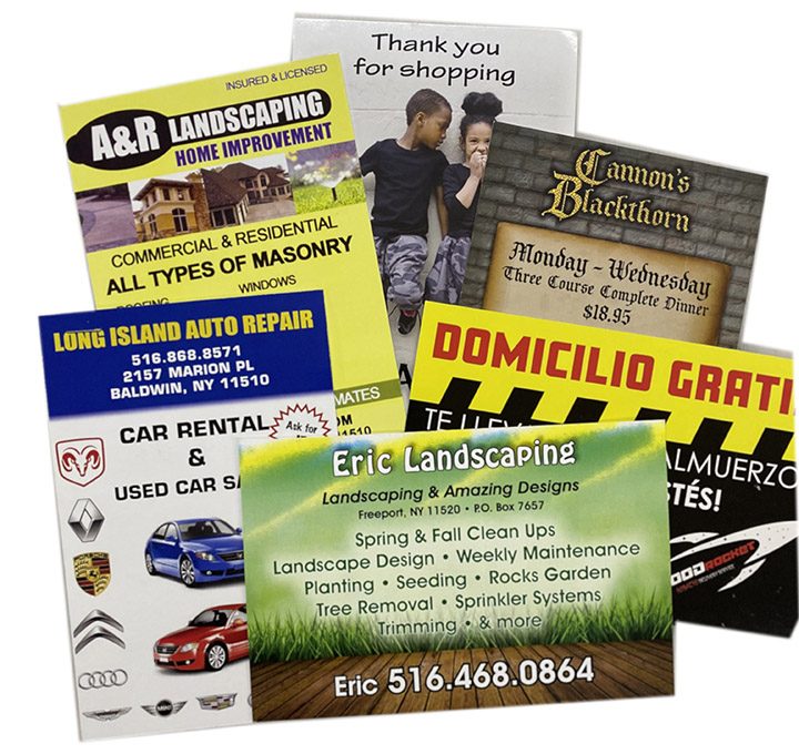 Full colour flyers and postcards printed at Baldwin Graphics